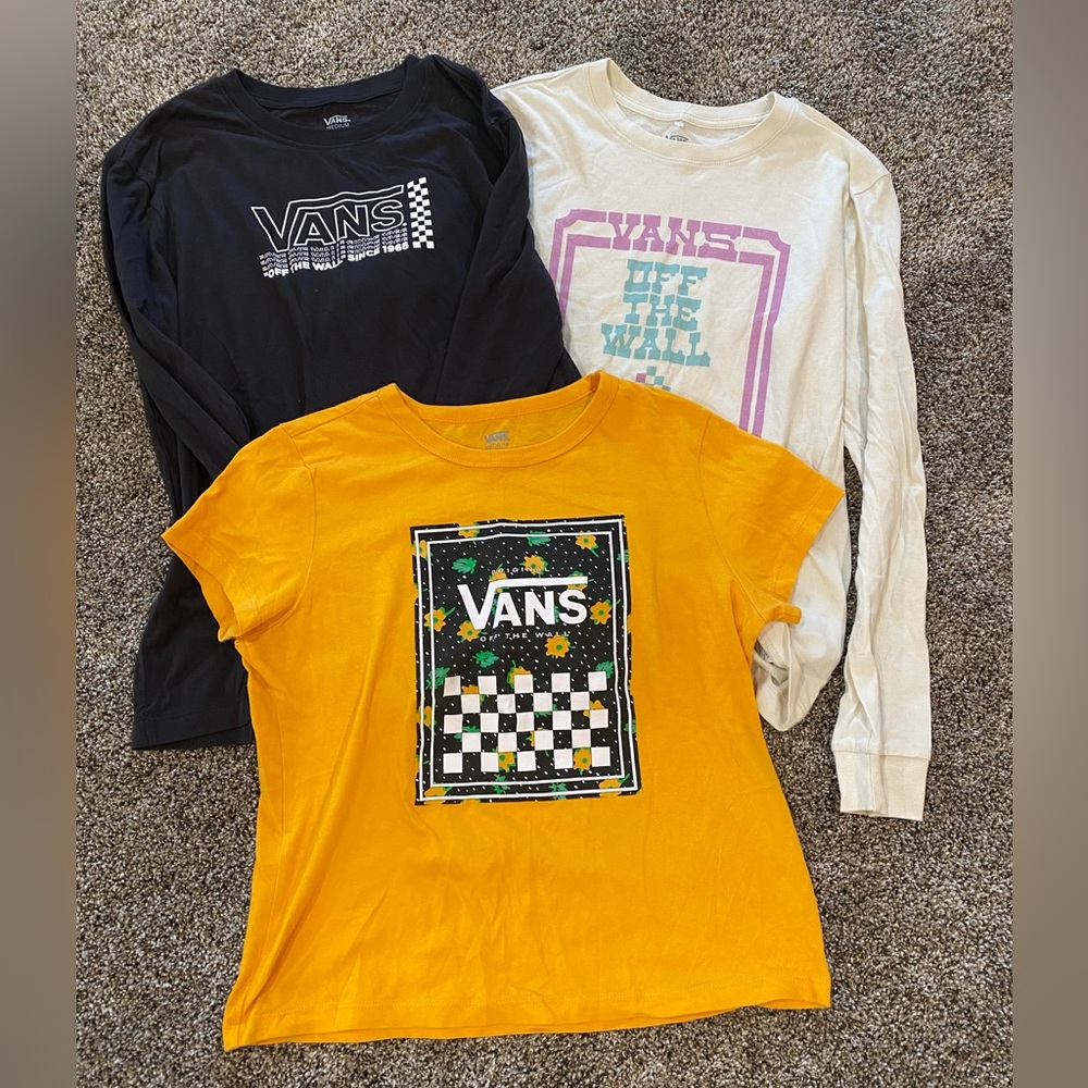 Vans three shirt lot size medium new without tags
